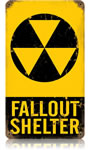 "Fallout Shelter" Vintage Metal Sign